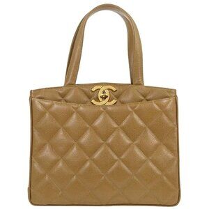 Chanel Beige Calfskin Handbag 116297